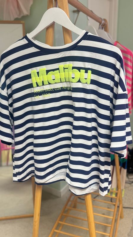 Malibu navy yellow t shirt