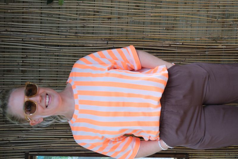 Orange strip t-shirt
