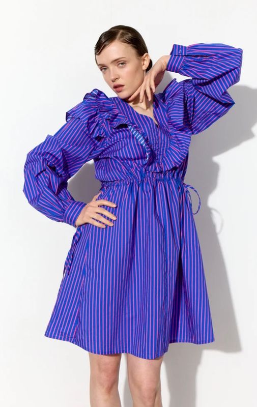Lucinda dress navy stripe
