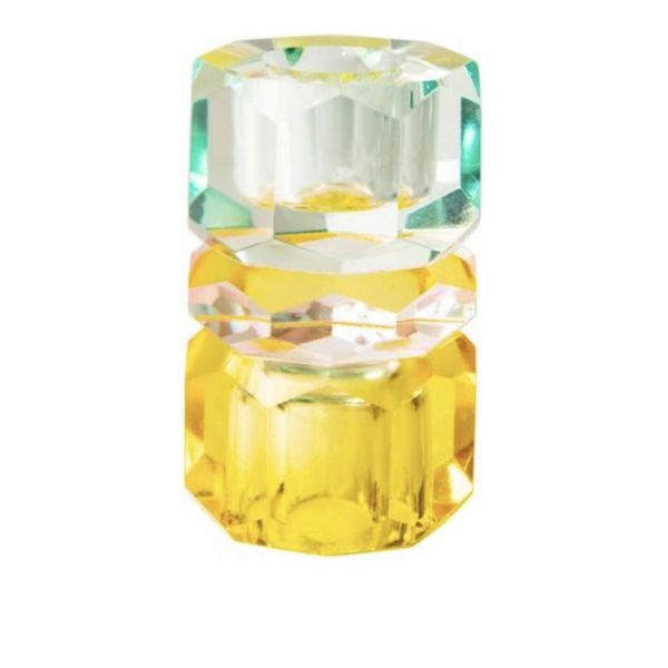 Hovedbilde Krystall lysestake green violet 