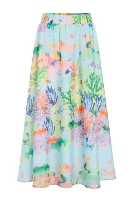 Hovedbilde Marina Long Skirt - Ocean Life Art Print