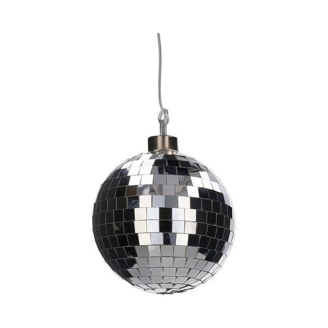 Hovedbilde Disco kule 10 cm sølv LED LYS