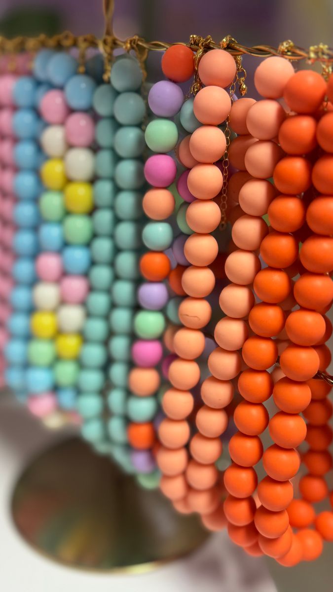Orange Matt necklace 