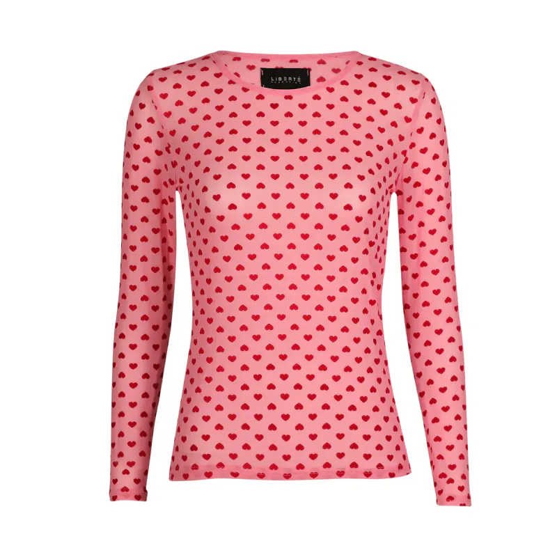 Mesh pink heart 